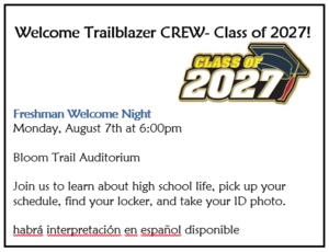 Freshman Orientation Night 2023