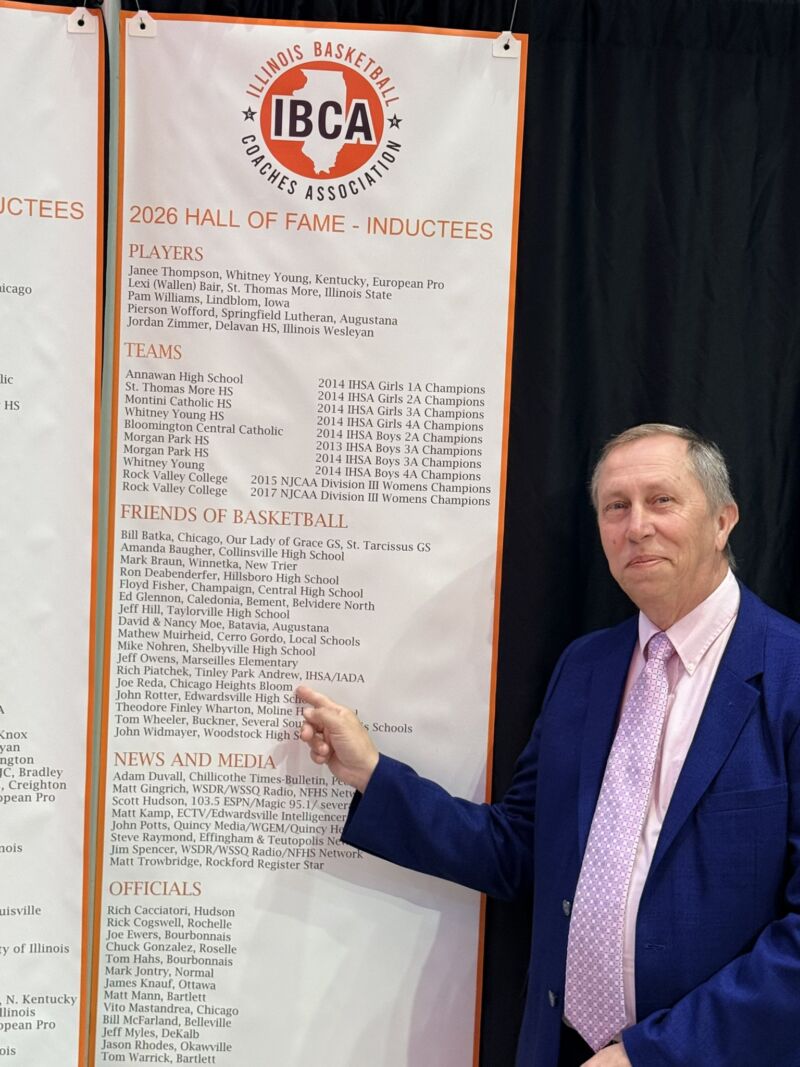 Image for the Tweet beginning: Illinois Basketball Coaches Association (Hall